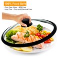 thumbnail image 2 of Bezrat Microwave Glass Plate Cover | Splatter Guard Lid with Easy Grip Silicone Handle Knob - Tempered Glass | 100% Food Grade | BPA Free and Dishwasher Safe | Fits Plates and Bowls 10.5x2.5" (Black), 2 of 7