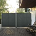 thumbnail image 2 of Outsunny Auvent Latéral Double Rétractable 236 Pouces x 63 Pouces Écran de Patio Gris, 2 of 10
