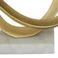 thumbnail image 5 of 12" x 17" Gold Aluminum Metal Loop Geometric Sculpture with Marble Base, by CosmoLiving by Cosmopolitan, 5 of 12