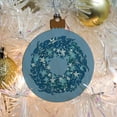 thumbnail image 5 of Winter Wreath Flowers Blue Wood Christmas Tree Holiday Ornament, 5 of 6