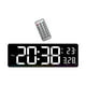 thumbnail image 2 of Reloj de pared digital con alarma, 12/24 h, horario de verano, alarma dual y temperatura. Blanco, 2 of 9