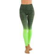Homma Stretch Moisture Whicking Womens Ombre Yoga Pants Running Workout Leggings