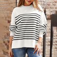 thumbnail image 4 of Wyzesi Ladies Sweaters Cardigan On Gold Women'S Crewneck Batwing Long Sleeve Sweaters 2024 Fall Oversized Ribbed Knit Side Slit Pullover Tops, 4 of 8