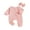Pink, variant on BemeyourBBs Baby Girl Fall Footies and Headband 2 Pcs Set Plaid Long Sleeve Romper