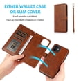 thumbnail image 2 of Dteck Case for Apple iPhone 11 6.1-inch,Detachable Case Card Holder Wallet Magnetic Leather 2 in 1 Design Shockproof Kickstand Cover Support Magnetic Car Mount Case,Brown, 2 of 7