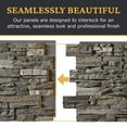 thumbnail image 3 of Faux Stacked Stone 3D Textured Wall Panel | Sedona | 48''L x 24''H x 2''D | 1 Panel | Warm Pewter, 3 of 6