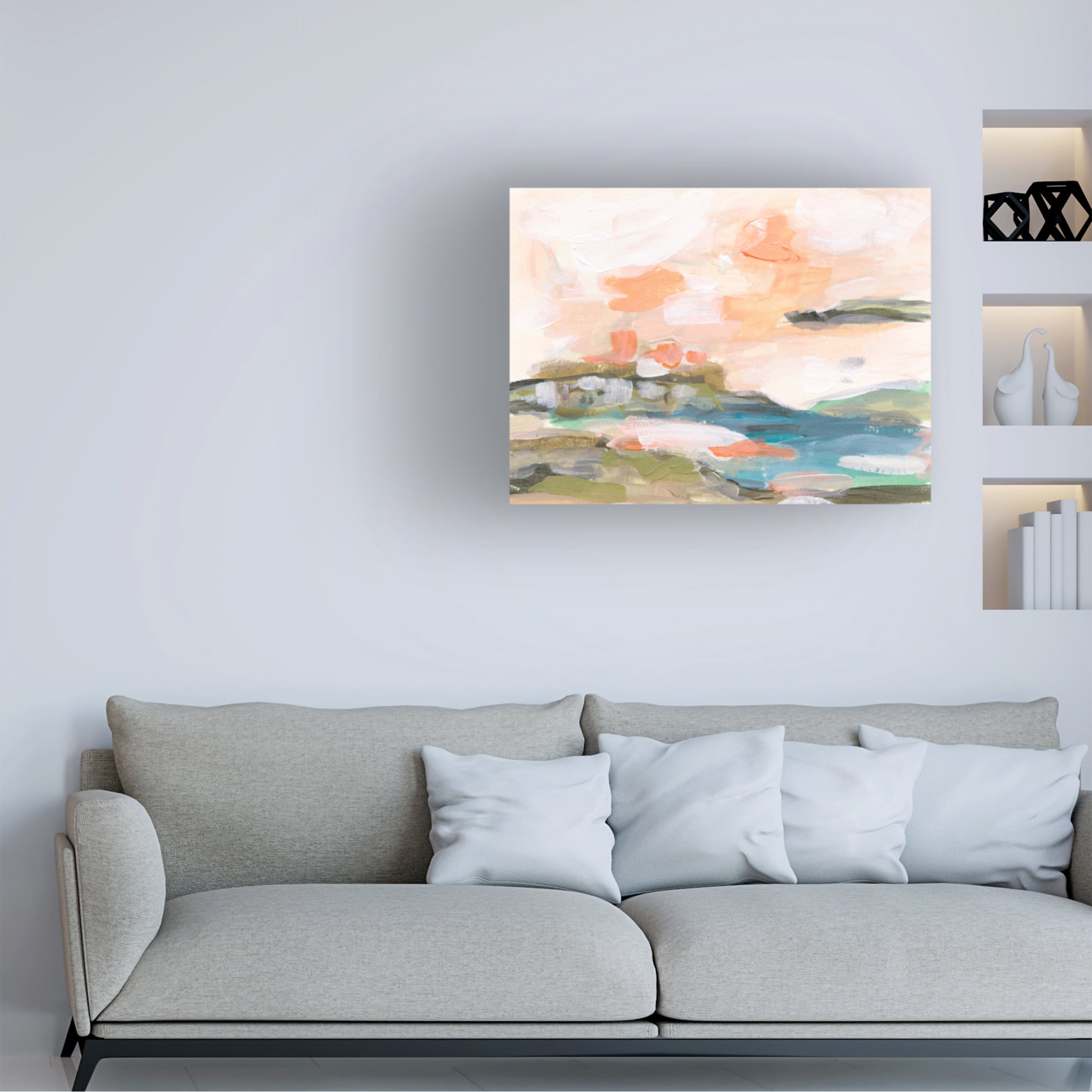 Canvas Wall Art - Melissa Wang 'Dawn Breaking II' Wall Art for Living Room, Bedroom, or Office Décor by Trademark Fine Art - 19 x 14 Inches