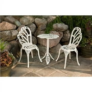 Flowerhouse Twin Butterfly Bistro Set-White FH3PSET-W