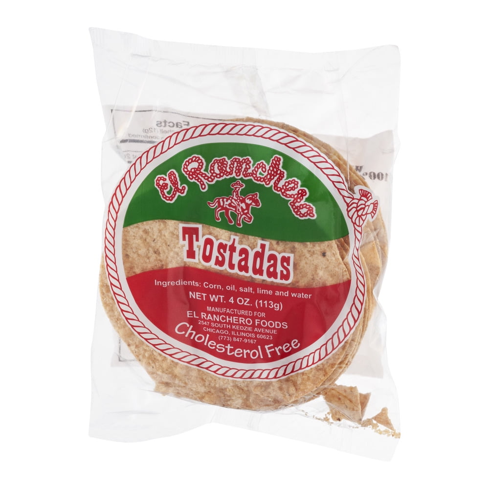 El Ranchero Tostada Flat Round Tortilla Regular Wrap Bag, 4 oz