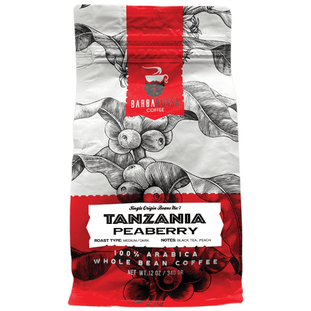 Barbarossa Coffee Natural Tanzania Peaberry Coffee Bean (12oz.)