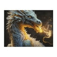 KLL Golden White Fire Dragon Print Fleece Throw Blanket, Horizontal ...