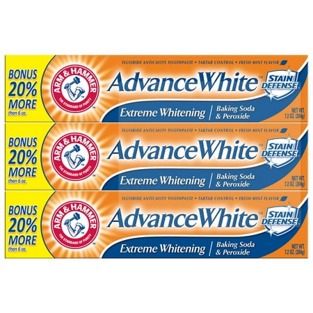 Arm & Hammer AdvanceWhite Extreme Whitening Toothpaste, 3 pk./7.2