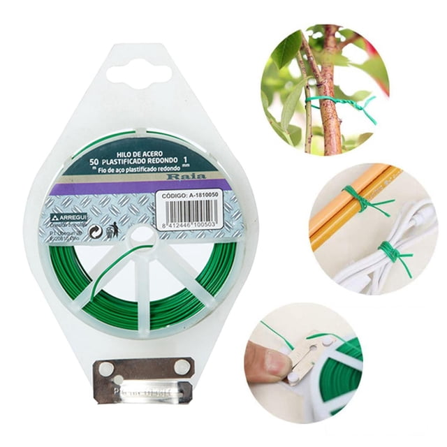 Lazos retorcidos, lazos para plantas de jardín revestidos de verde con para jardinería y oficina 50m Cola torcer lazos