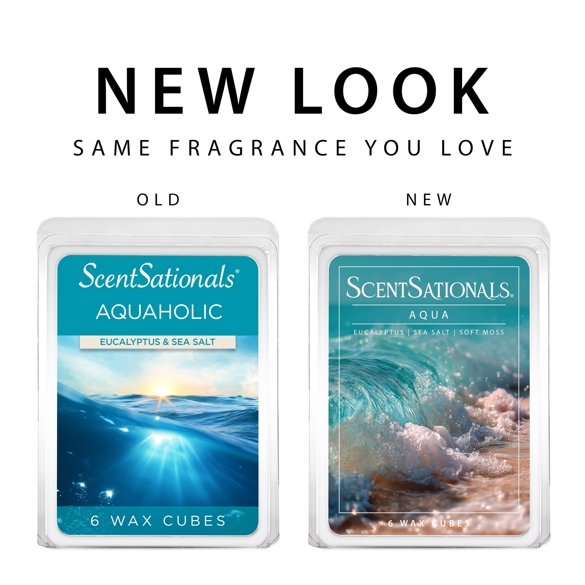 (2 pack) ScentSationals Aquaholic Scented Wax Melts 2.5 oz