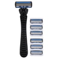 thumbnail image 2 of ATTOE Shaving Blade Razor Set Stainless Steel Portable Classic Double Layer Razor for Men-095439, 2 of 5
