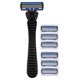 thumbnail image 2 of Juego de cuchillas de afeitar, maquinilla de afeitar clásica portátil de acero inoxidable de doble capa para hombres, 2 of 5