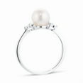 thumbnail image 3 of Elegant AKOYA Pearl And 0.15CT Diamond Engagement Ring, Wedding Ring, Women Anniversary Gift, June Birthstone Ring,Natural Pearl Ring, 3 of 4