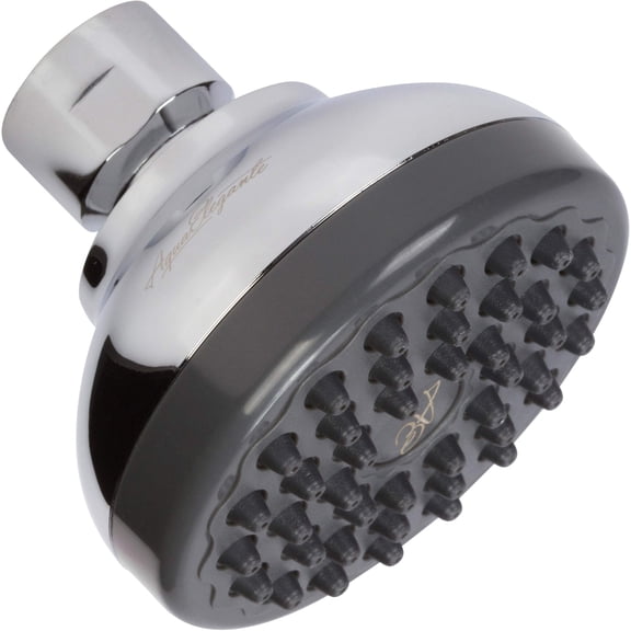 Aqua Elegante Pressure Boosting Shower Head for Low Flow Showers - 2.5 GPM - Polished Chrome