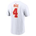 thumbnail image 3 of Men's Nike Rashee Rice White Kansas City Chiefs Super Bowl LVIII Patch Player Name & Number T-Shirt, 3 of 3