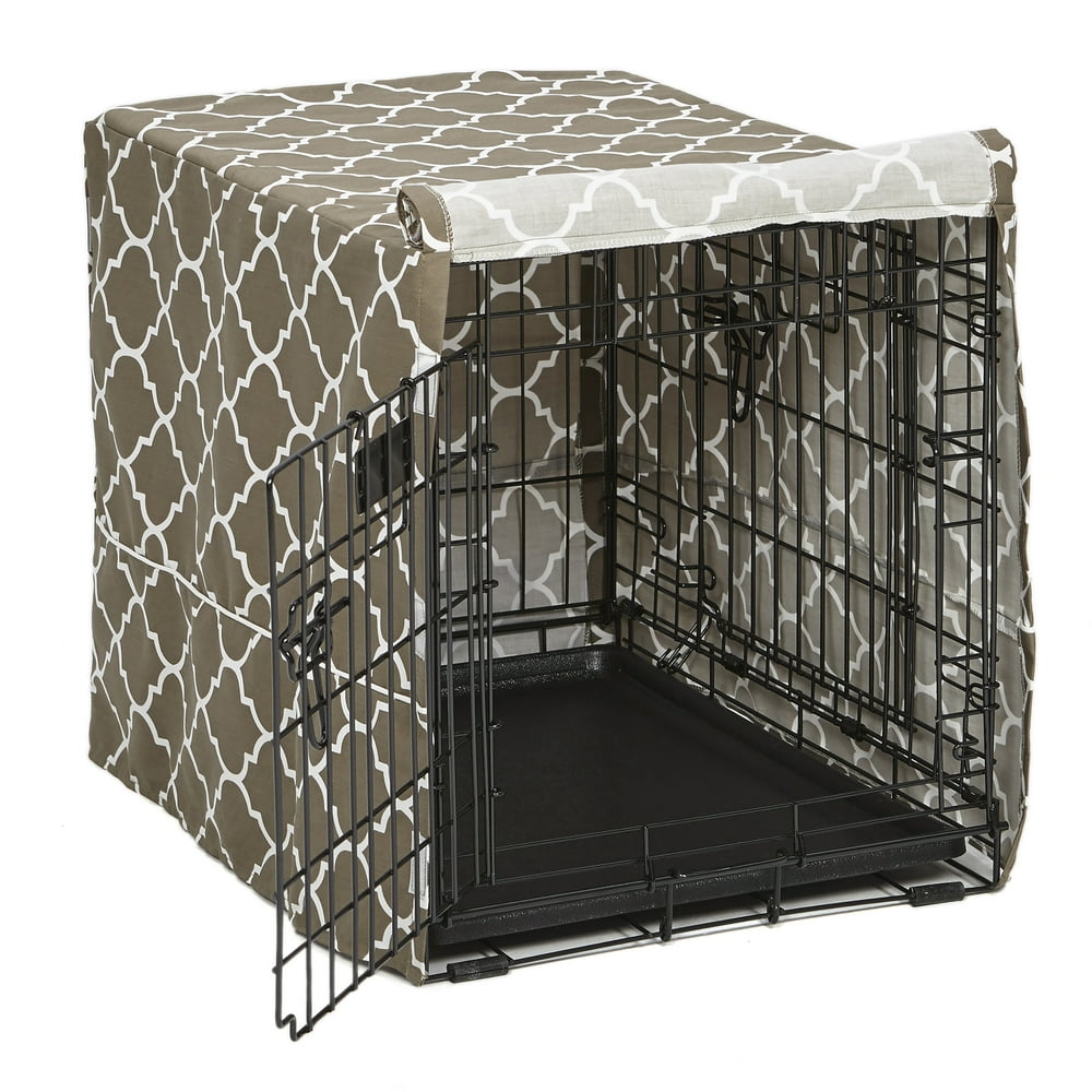 MidWest QuietTime Defender Dog Crate Cover, Brown, 24&quot;L x