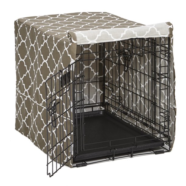 MidWest QuietTime Defender Dog Crate Cover, Brown, 24"L x 18"W x 19"H