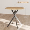 thumbnail image 3 of HOMCOM Round Dining Table, Industrial Kitchen Table with Cross Steel Legs, 3 of 10