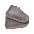 thumbnail image 4 of Fundas impermeables de silicona para zapatos para la lluvia, botas de lluvia cubren chanclos, cubrezapatos reutilizables, protectores de zapatos cómod Gris L, 4 of 8
