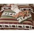 thumbnail image 6 of Beartech Quilt Set Queen Size Moose Bear Red Green Stripe Quilt Lightweight Reversible Microfiber Bedspread Coverlet Bedding Set, 6 of 8
