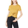 thumbnail image 1 of Project 28 Blusa corta con parte delantera retorcida para mujer, amarillo, extragrande, 1 of 2