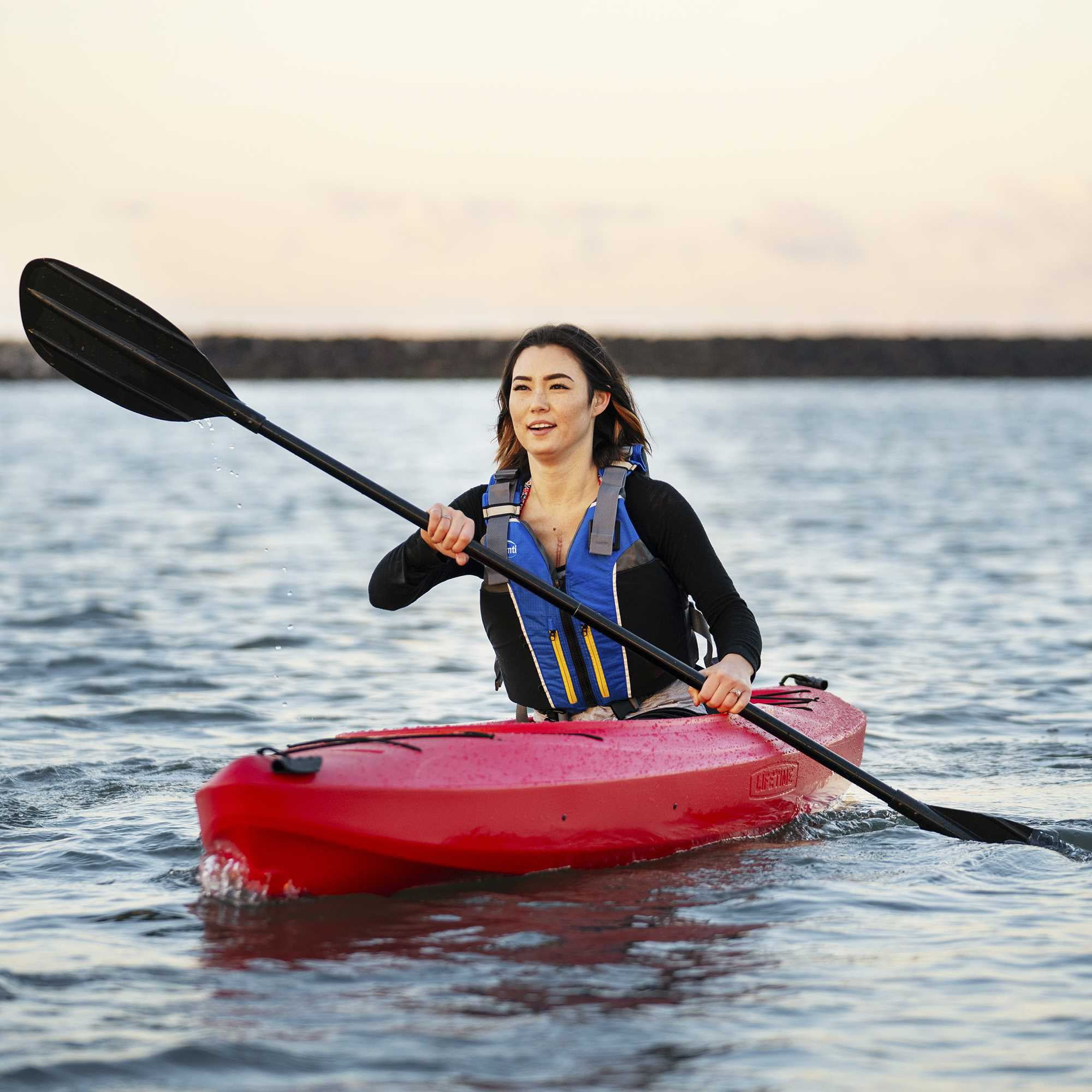 Lifetime Charger 10 ft Sit-Inside Kayak with Paddle, Fire Red (90963)