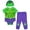 Hulk, variant on Marvel Avengers Black Panther Newborn Baby Boys Cosplay Bodysuit Pants and Hat 3 Piece Outfit Set Newborn to Infant