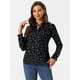 thumbnail image 3 of Blusa con cuello con volantes y lazo para mujer, blusa de manga larga con campana vintage Estrella Negra S, 3 of 6