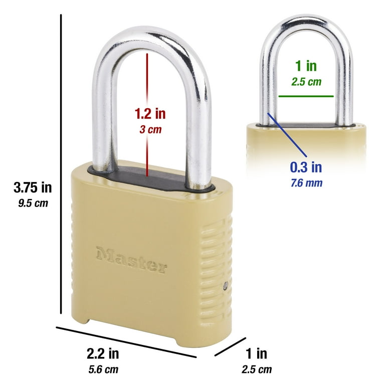 2 pack) Master Lock 2in Zinc Outdoor Combination Padlock with 2in