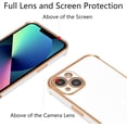 thumbnail image 4 of Case for iPhone 13 6.1" Luxury Plating Edge Case Cover Slim Lightweight Glossy Bling Phone Case Soft TPU Shockproof Bumper Case Electroplated Case,White, 4 of 11