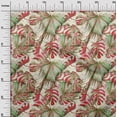 thumbnail image 3 of oneOone Tissu Popeline de Coton Rouge Feuilles Matériel de Couture Tissu Imprimé au Mètre 42 Pouces de Large, 3 of 5