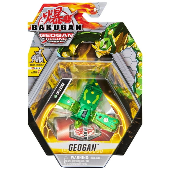 Bakugan Geogan, Insectra, Geogan Rising Collectible Action Figure and Trading Cards