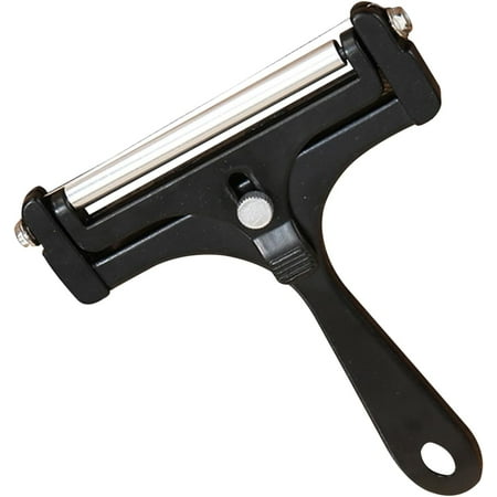 

XJU-Kitchen Stainless Steel Wire Cheese Slicer Butter Cheese Cutter with Adjustable Thickness Premium Cheese Shaver Kitchen Manual Grater for Soft Semi Hard Cheese Black-0904