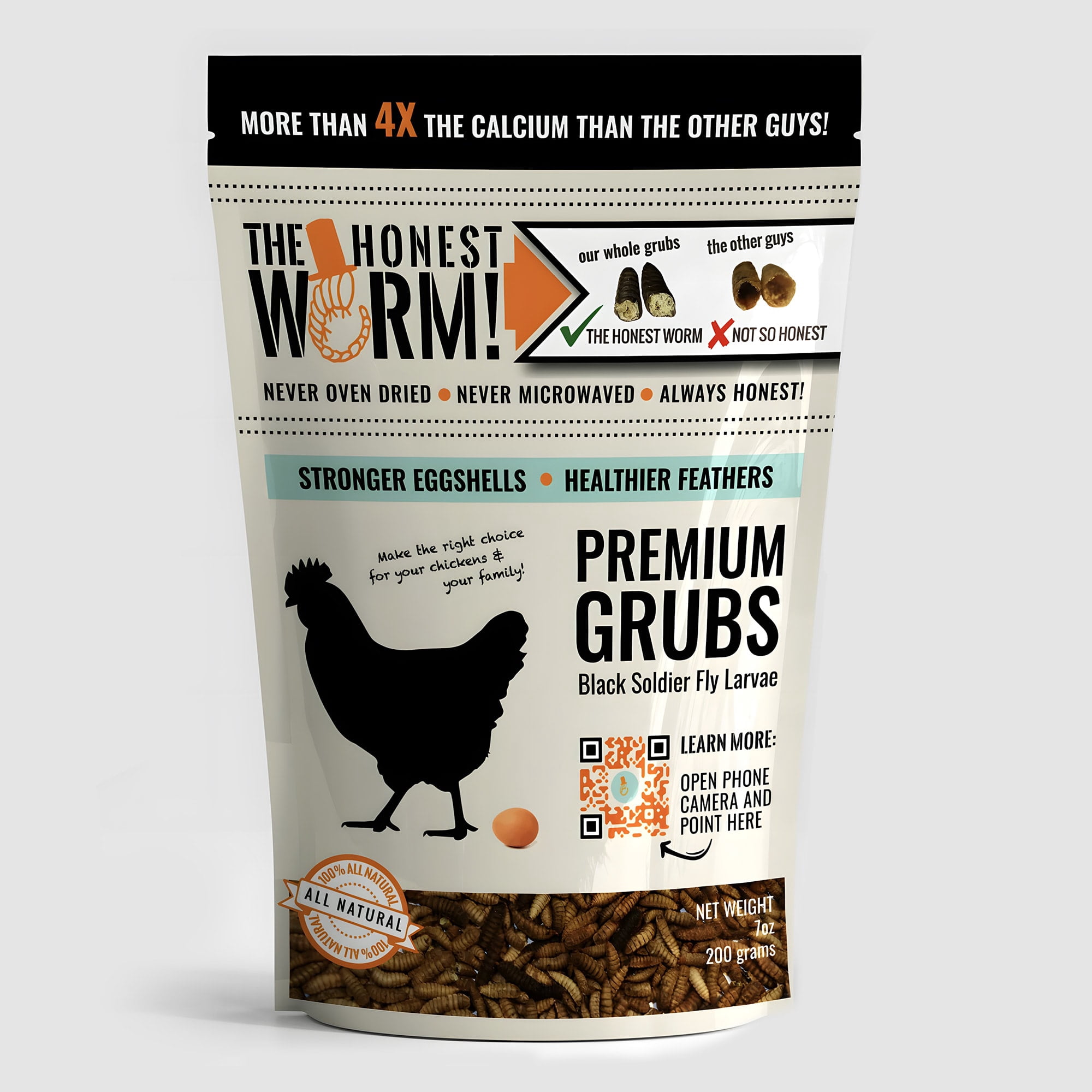The Honest Worm! Premium Grub Treats for Chickens, 7 oz.