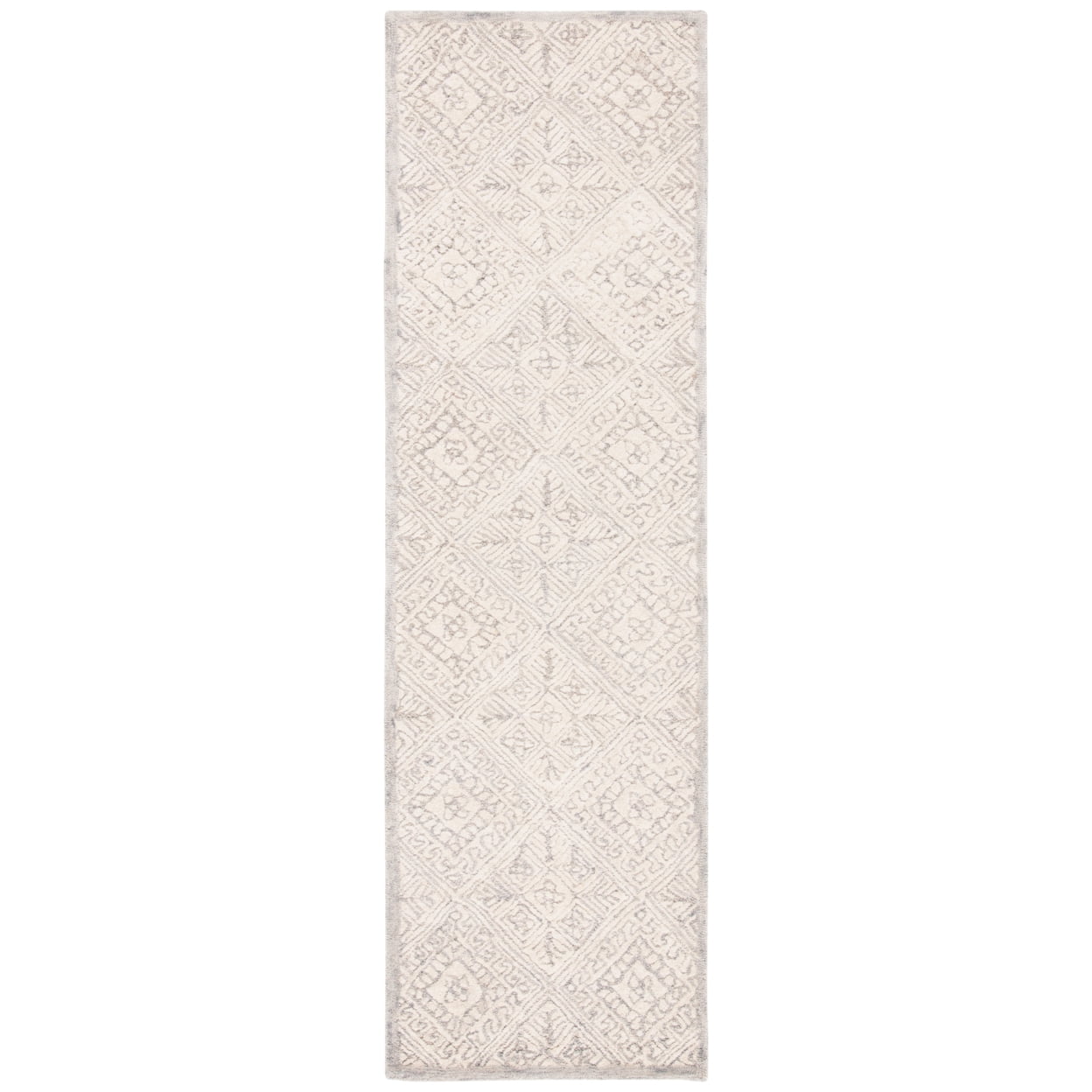 SAFAVIEH Glamour Drummond Geometric Wool Area Rug, Grey/Ivory, 8' x 10'