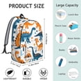 thumbnail image 5 of Cute Dinosaur Pattern Backpack for School,Cute School Bag,Schoolbag with Adjustable Shoulder Straps & Padded Back,15.7"x11.8"x5.5", 5 of 5
