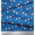 thumbnail image 2 of Soimoi Polyester Crepe Fabric Book,Magnifier & Telescope Education Theme Print Sewing Fabric Yard 52 Inch Wide, 2 of 3