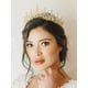 thumbnail image 4 of Corona de tiara de princesa dorada para mujeres y niñas, corona de reina real, tiara de boda para novia, accesorios de cristal para el cabello para quinceañera, desfile de graduación, cumpleaños, 4 of 4