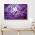 thumbnail image 2 of PixonSign Canvas Print Wall Art High Contrast Purple Peony Botanical Wilderness Photography Realism Modern Closeup Multicolor Ultra for Living Room, Bedroom, Office - 24"x36", 2 of 5