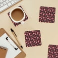 thumbnail image 6 of Xecao Ladybugs and Red Hearts for MDF Cork Coaster 4 Pcs,Drink Coasters,Suit for House Warming Gifts New Home ,Coffee Table Decor-Square, 6 of 7