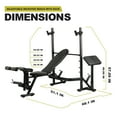 PRCTZ Adjustable Weight Bench with Olympic Squat Rack, Arm and Leg