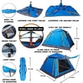 thumbnail image 7 of Glarewheel TNSQ-XXLBL 5-Person Pop Up Tent, Blue, 7 of 7