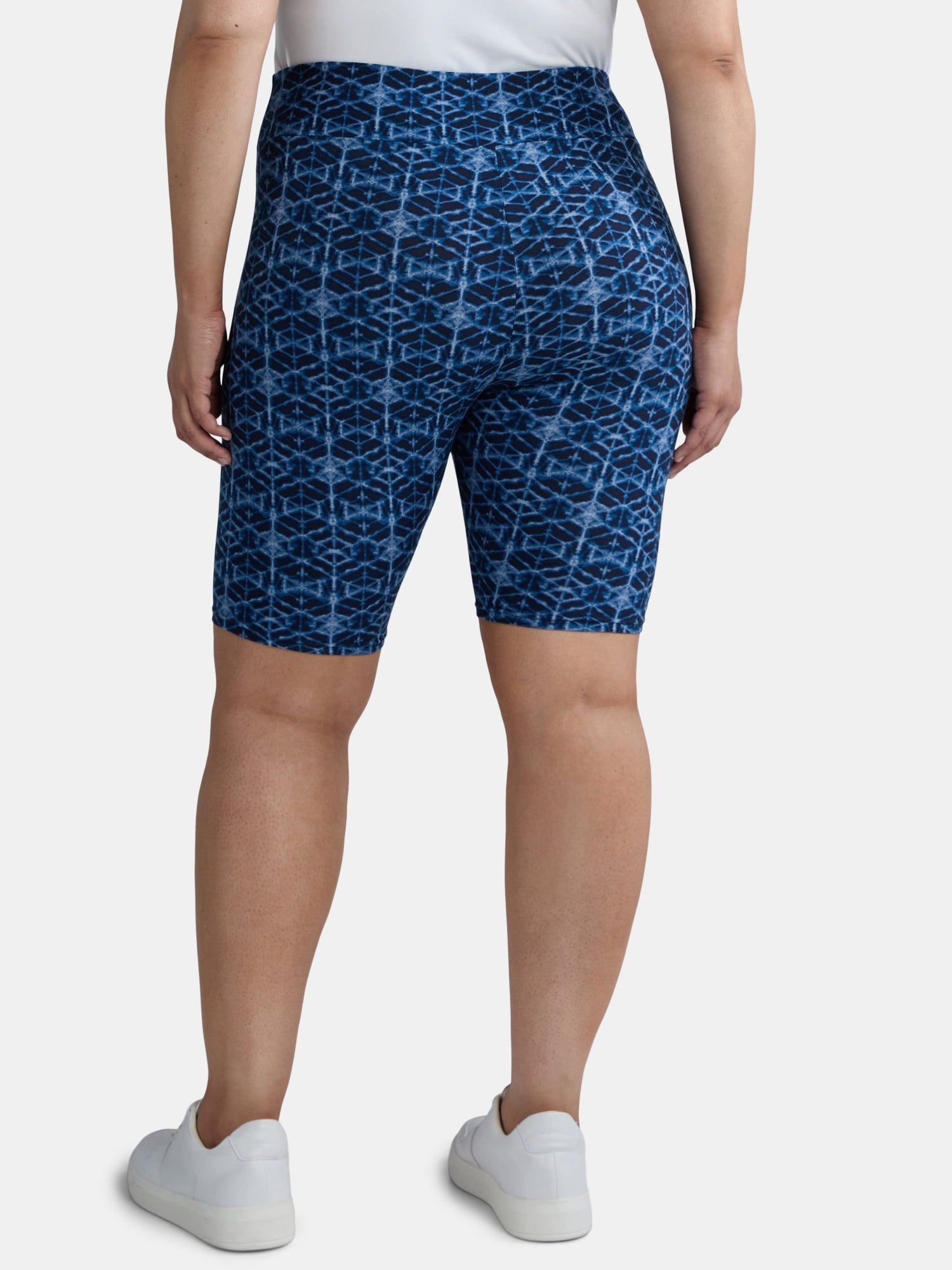 Terra & Sky Women’s Plus Size Bike Shorts, 10" Inseam, 2-Pack, Sizes 0X-5X