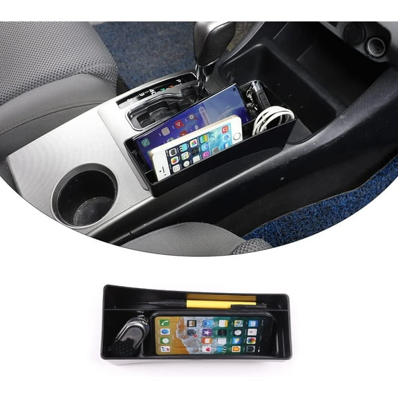 TINKI for Toyot@ Tacoma 2006-2015 Shifter Storage Box, Gear Shifter Console Organizer Tray, Center Console Multifunctional Side Tray Organizer, Portable Auto Organizer Accessories