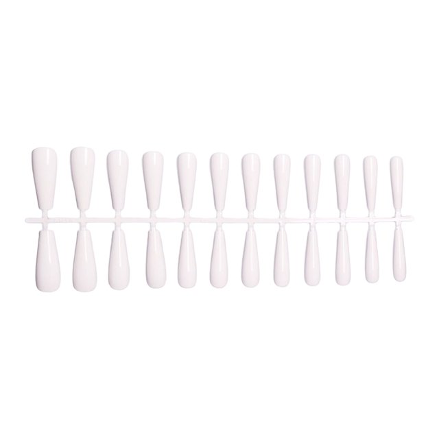 Soidarity Juego de uñas postizas de ataúd, pegatinas de manicura ajustables para mujer, resistentes a los arañazos, a la moda, tipo 1 Type2 NO2