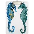 thumbnail image 2 of FMSHPON Seahorse Watercolor Blue Ocean Sea Clipboard Hardboard Wood Nursing Clip Board and Pull for Standard A4 Letter 13x9 inches, 2 of 8